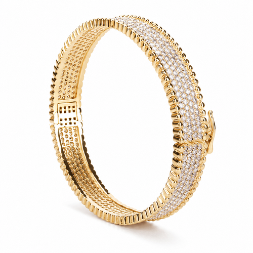 Pavé the Way clear rhinestone sterling silver bracelet