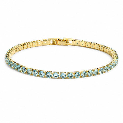 Not Your Basic Tennis Aqua rhinestone bracelet
