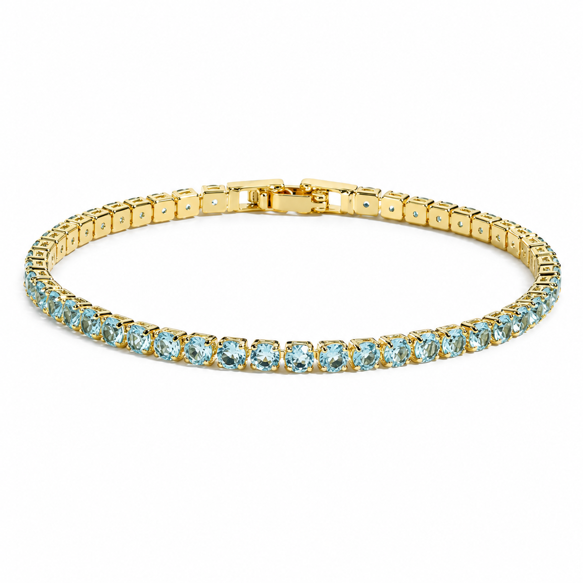 Not Your Basic Tennis Aqua rhinestone bracelet
