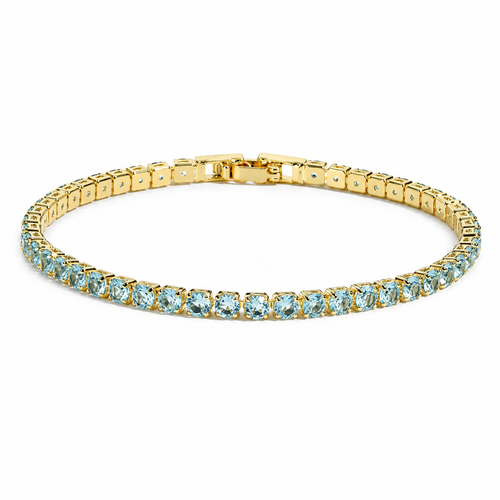 Not Your Basic Tennis Aqua rhinestone bracelet