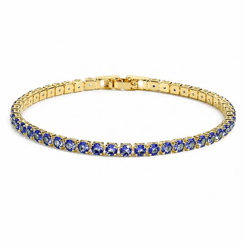Not Your Basic Tennis Blue rhinestone bracelet