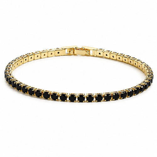 Not Your Basic Tennis Black rhinestone bracelet