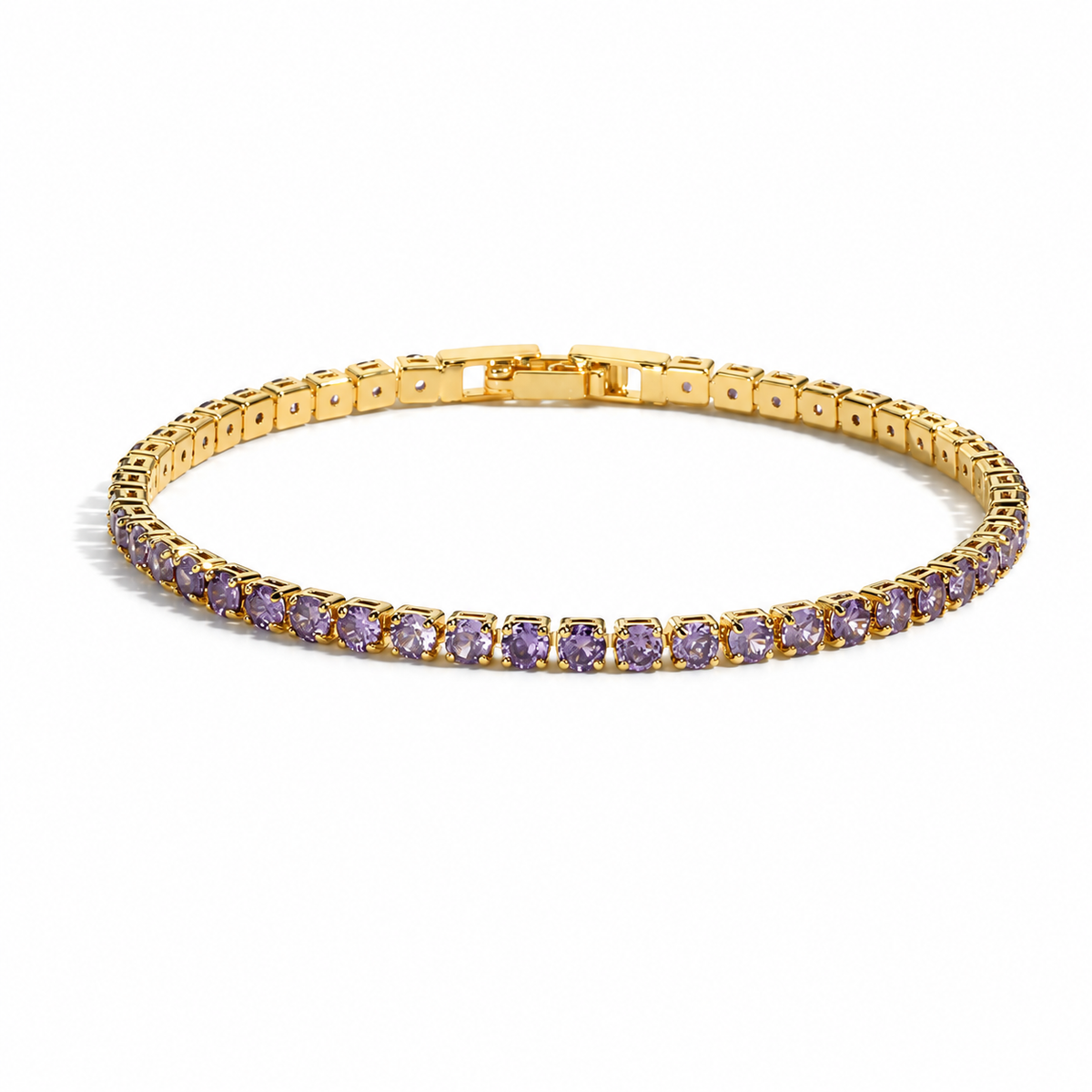 Not Your Basic Tennis Light Purple rhinestone bracelet