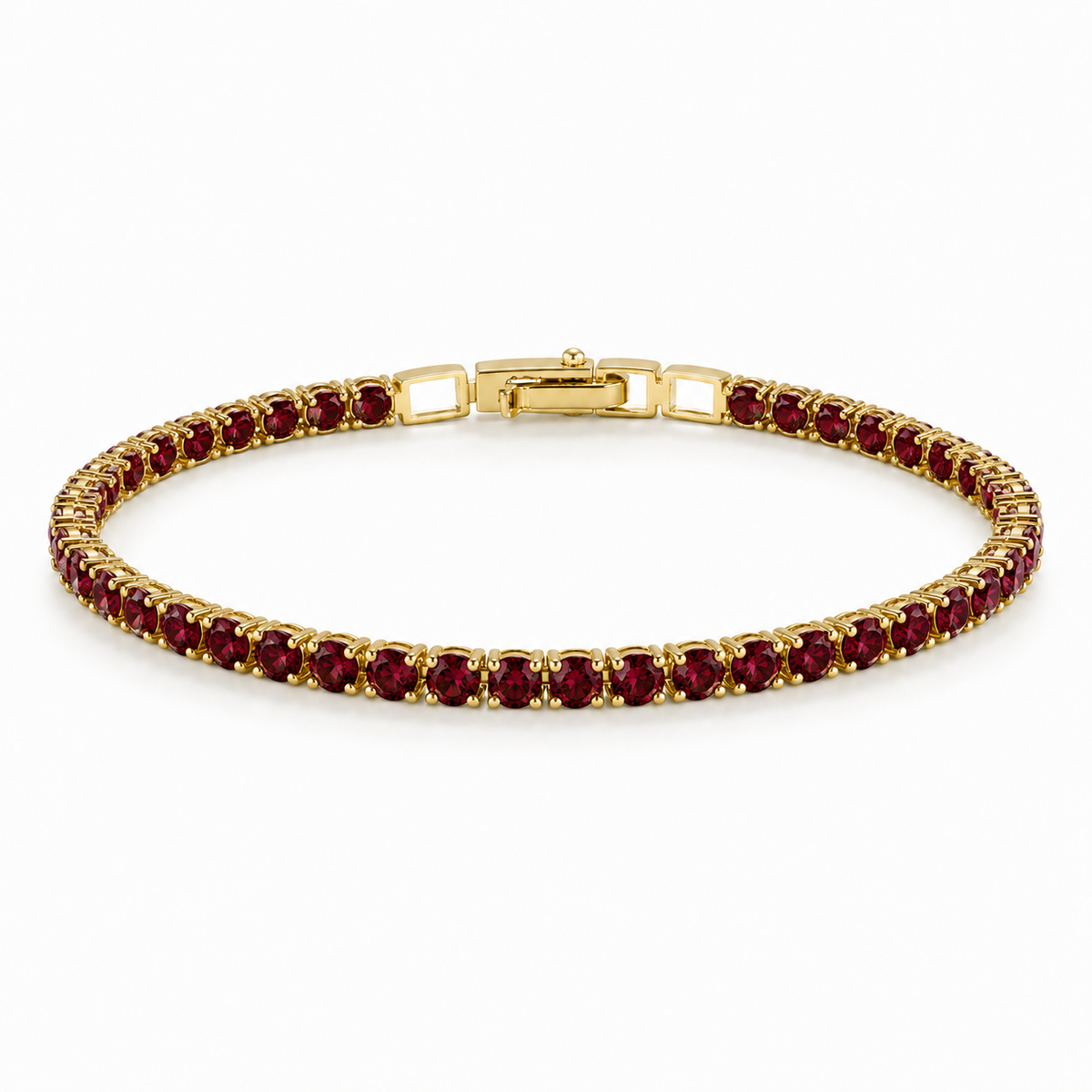Not Your Basic Tennis Red rhinestone bracelet