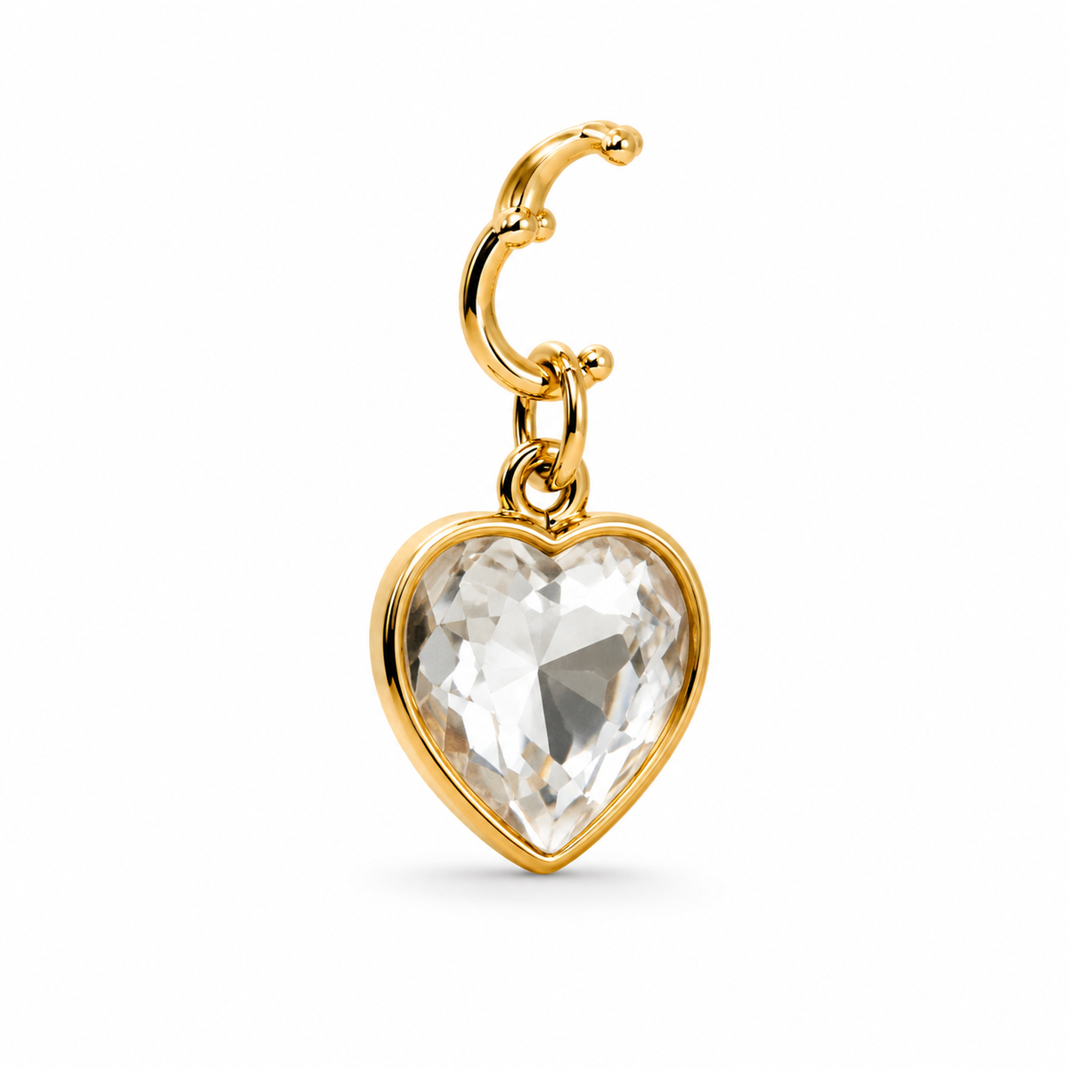 Heart on Fire - Clear CZ Heart | Boss Up Jewelry