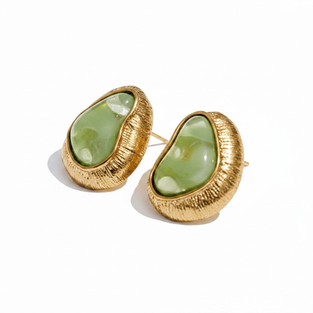Organic Glow green earrings