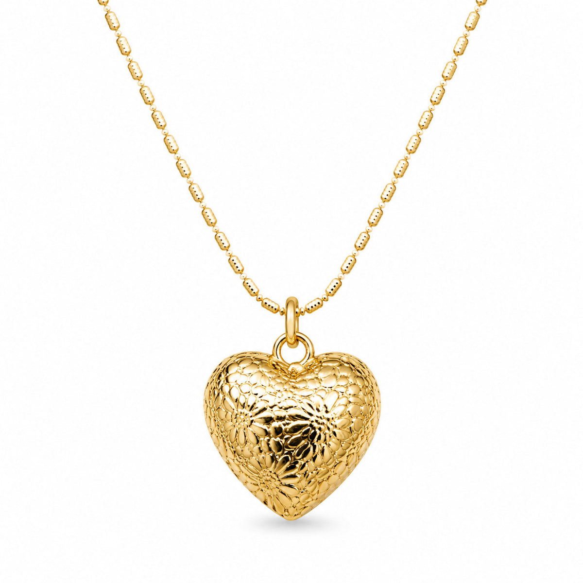 Sweet Nothing – Love Language hammered gold heart necklace