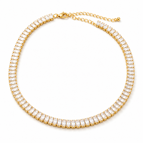 Tennis, Anyone? necklace, clear