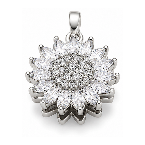 The Sunshine Look: Spin Me Sunshine silver-tone pendant
