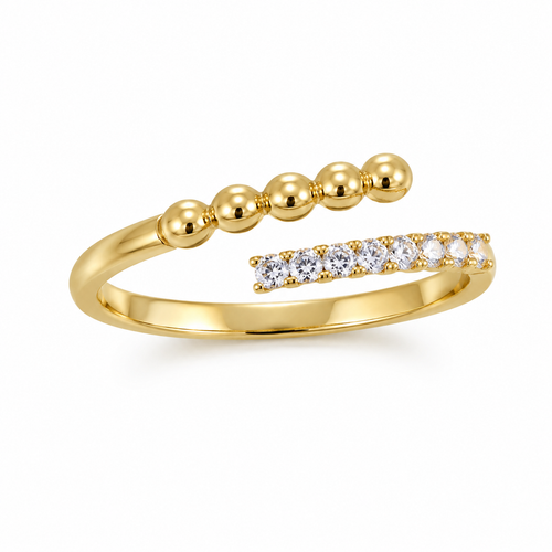 Wrapped Up in You Bead CZ adjustable enamel ring