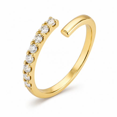 Wrapped Up in You Double CZ adjustable enamel ring