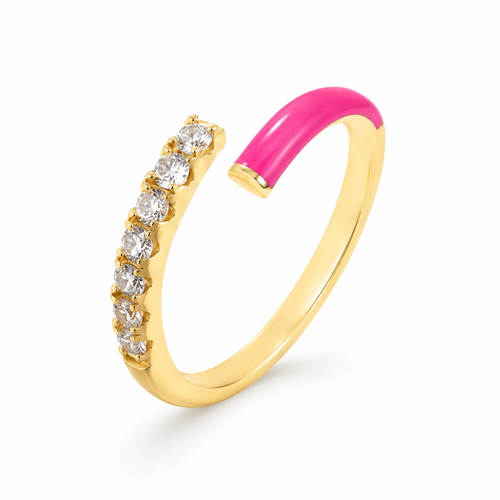 Wrapped Up in You Light Pink adjustable enamel ring