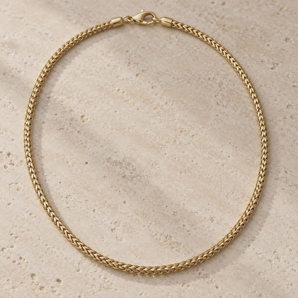 Bar None - Gold Wheat Chain