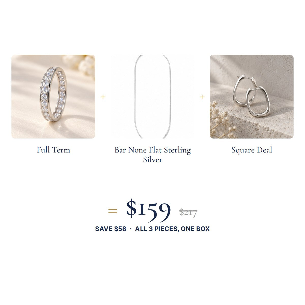 The Clean Slate Look: three pieces, one set price