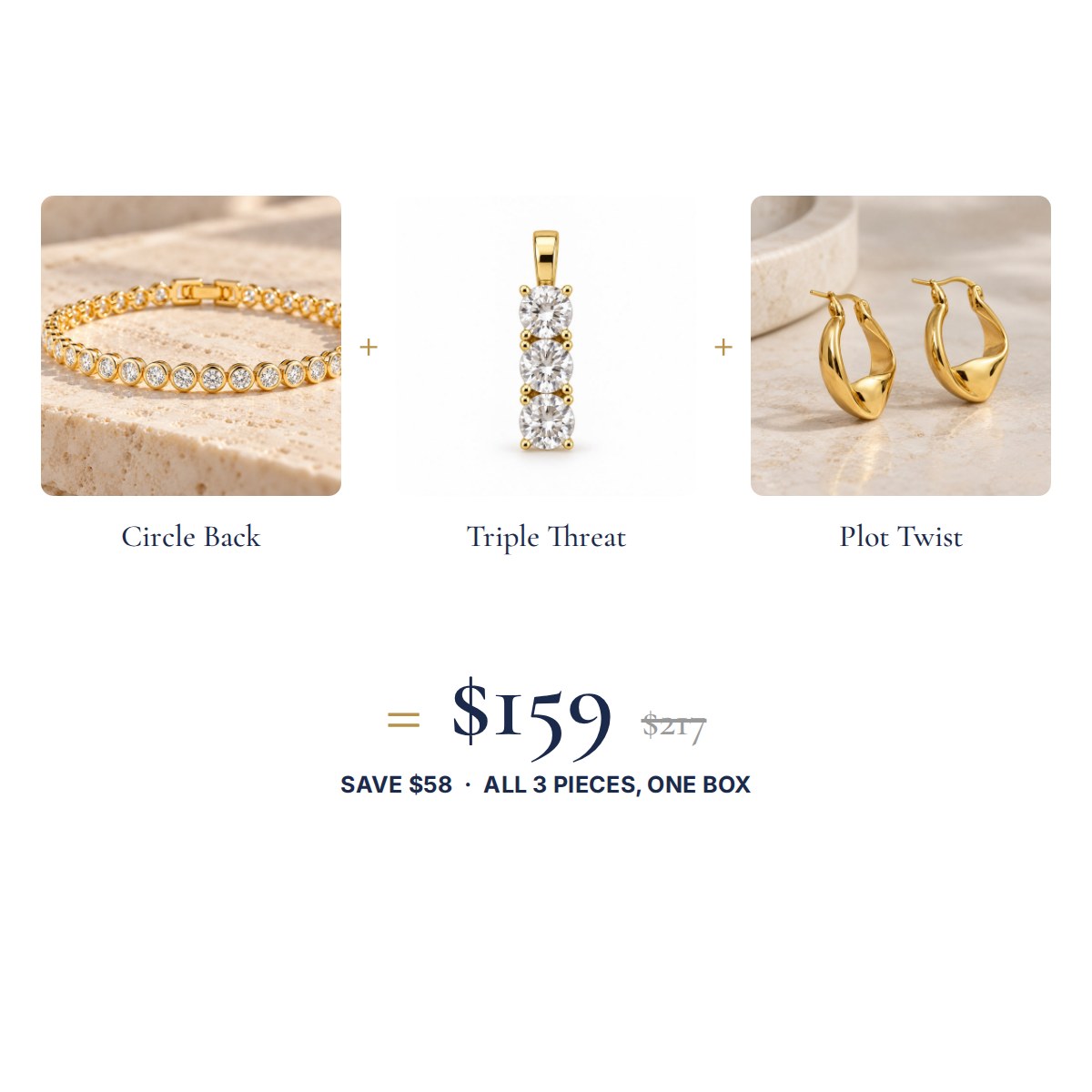 The Front Row Look: three pieces, one set price