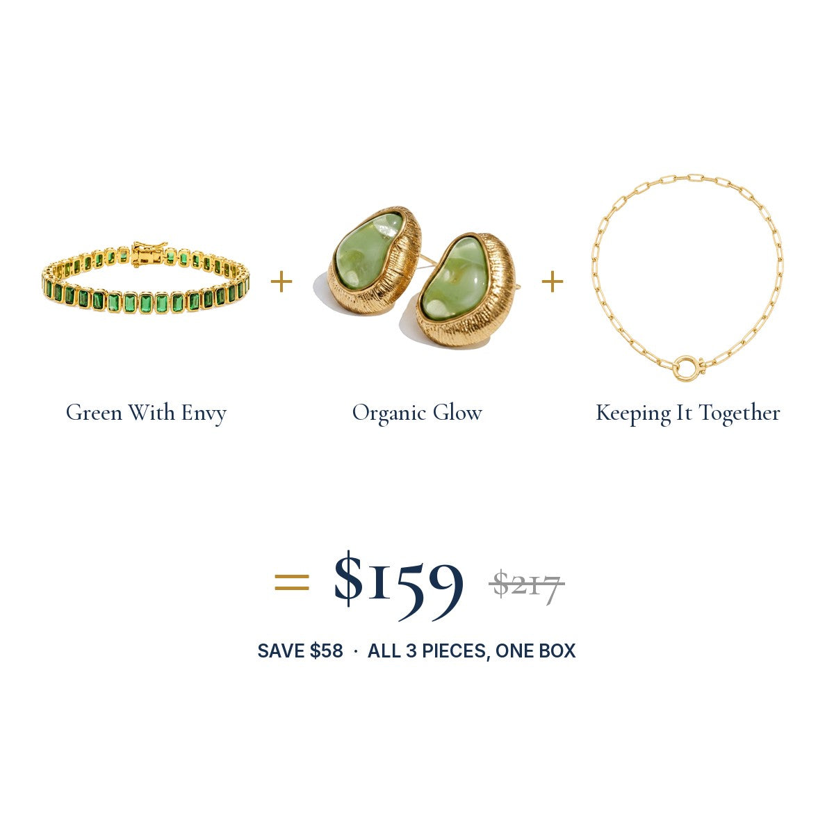 The Green Room Look: three pieces, one set price