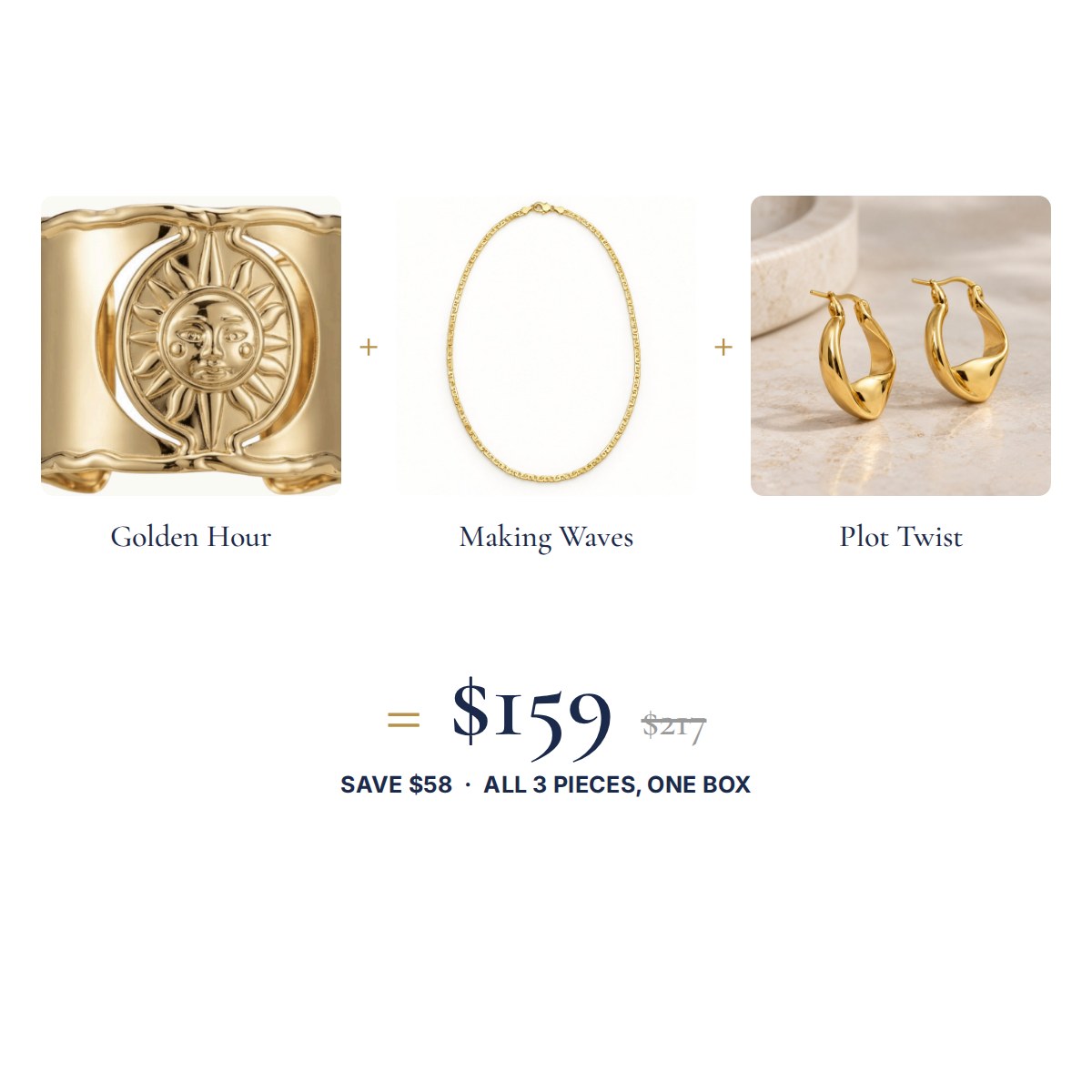 The Power Lunch Look: three pieces, one set price