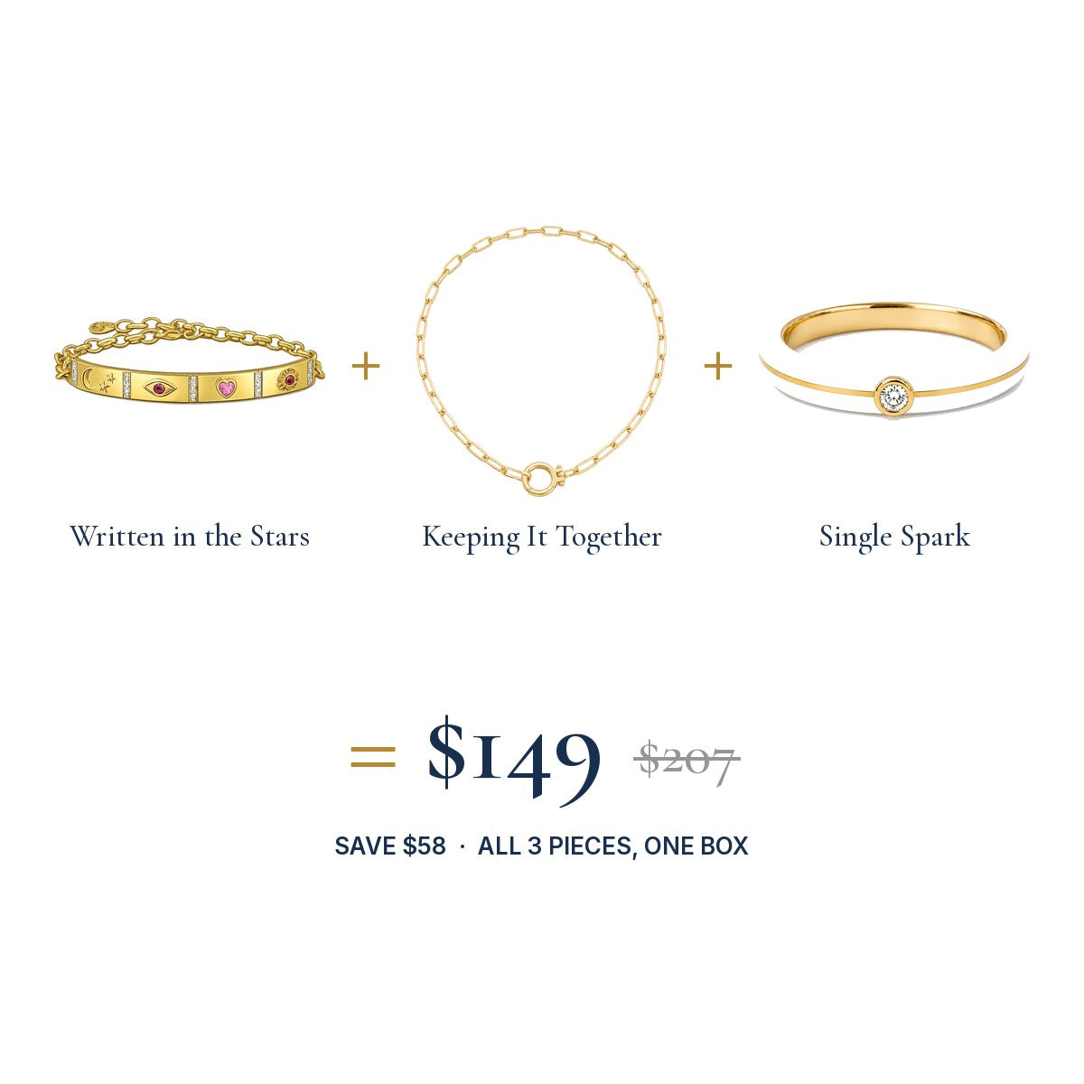 The Starlight Look: three pieces, one set price