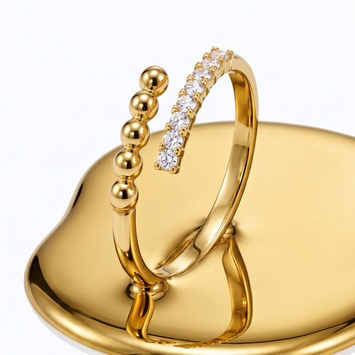 Wrapped Up in You ring, Bead + CZ | Boss Up Jewelry